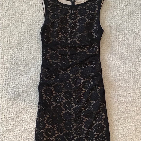 Nicole Miller Gathered Lace Dress - Picture 2 of 3